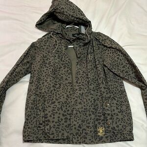 Leopard cheetah canvas jacket
